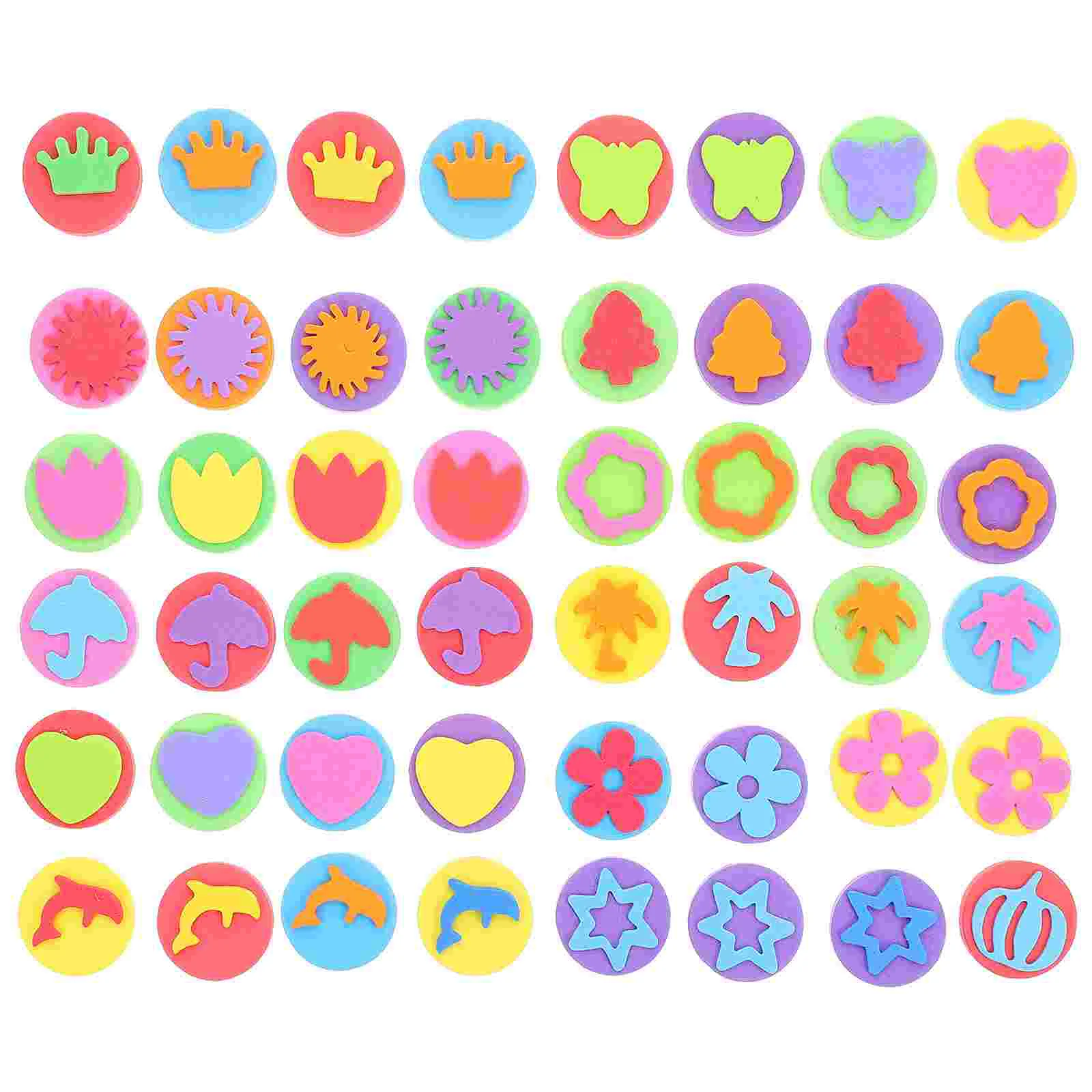 

Stampers Stamps Kids Stamper Painting Ink Spongetree Making Diystar Heartanimal Fish Self Flower Scrapbook Decorative Stamp