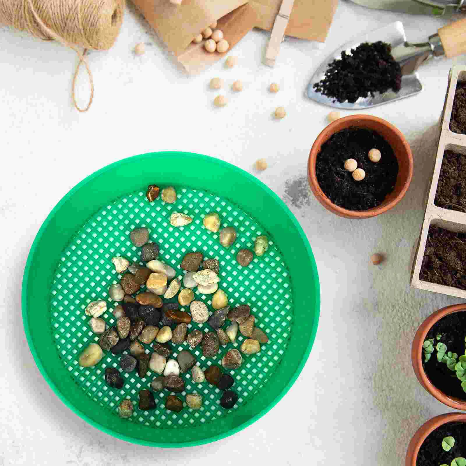 2 шт. сеялка инструмент круглое садовое сито для загадки каменное поднос компоста