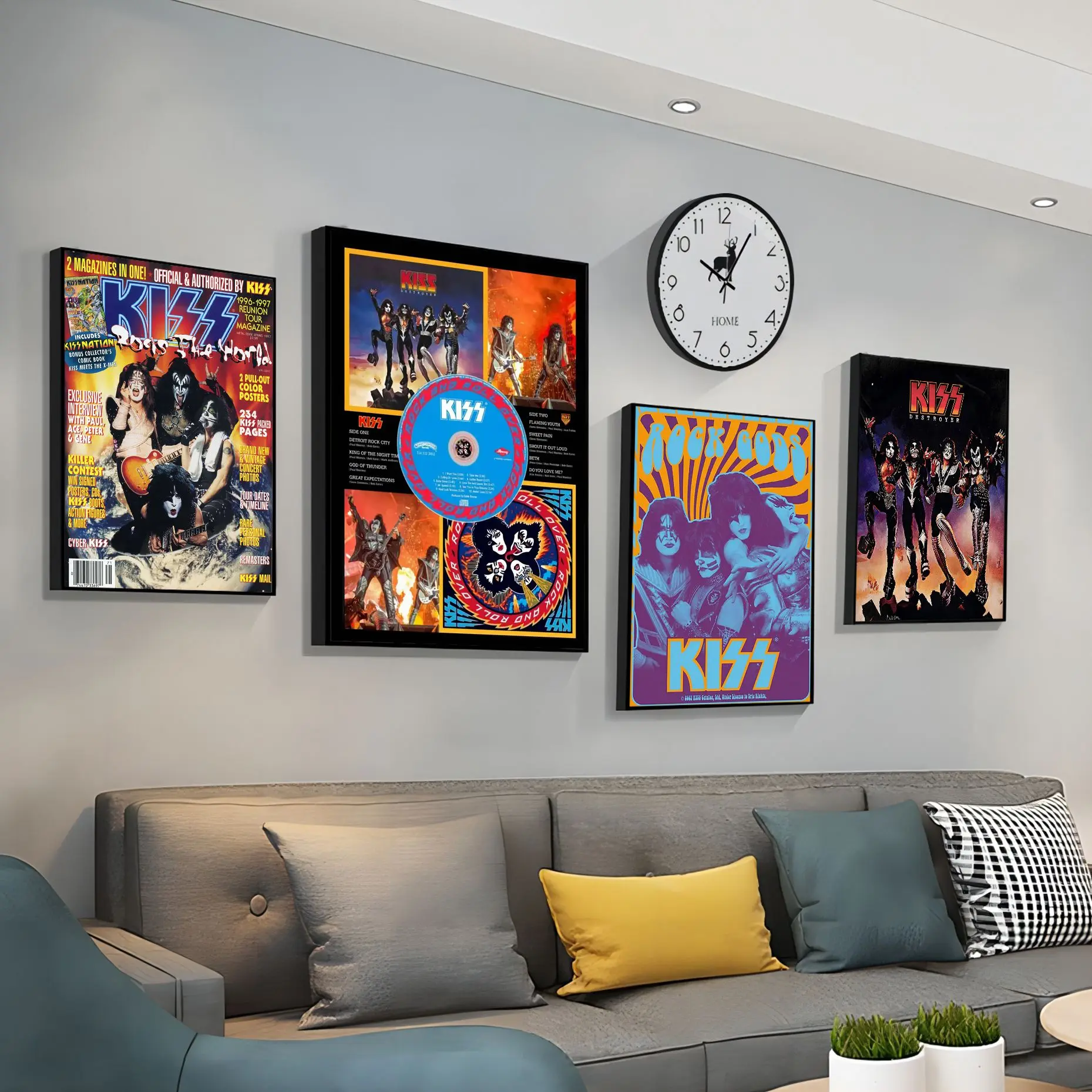 

Vintage Heavy Metal Kiss Band Classic Movie Posters HD Quality Wall Art Retro Posters For Home Decor Art Wall Stickers