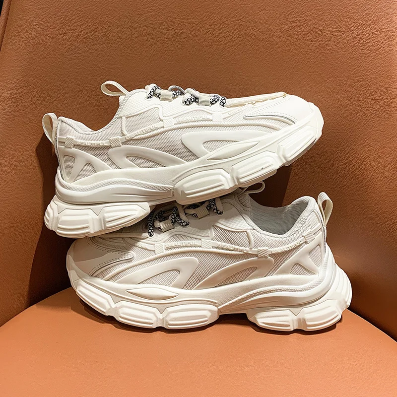 

Plus Size 41 42 Women Casual Shoes 2023 Height Increasing Women's Sports Shoes Men Breathable Chunky Sneakers Womans White Shoes
