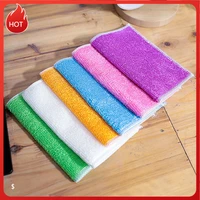 5 pcs new arrival kitchen cleaner wipping rags efficient bamboo fiber cleaning cloth home washing dish towel