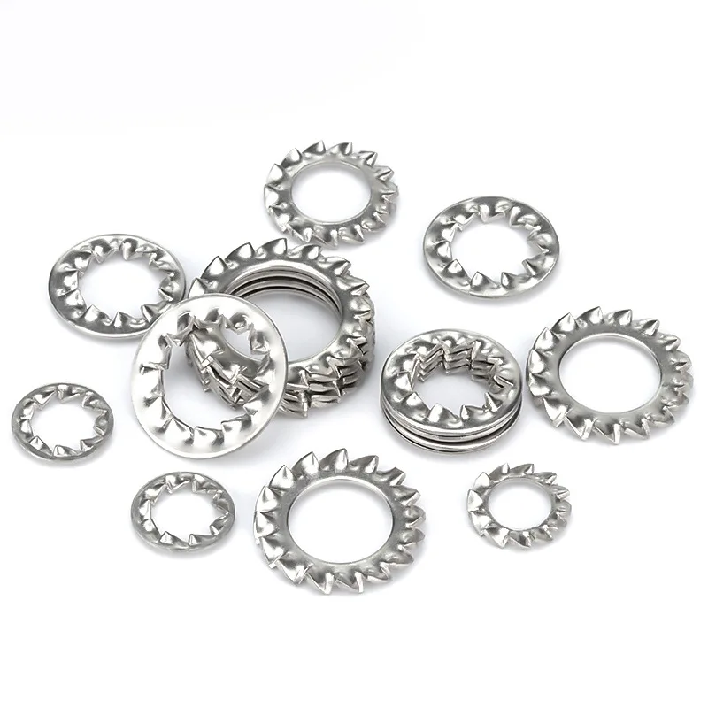 

5/10/50PCS M2 M2.5 M3 M4 M5 M6 M8 M10 M12 M14 M16 M18 M20 M22 M24 304 Stainless Steel Inner Serrated Lock Washer Toothed Washer