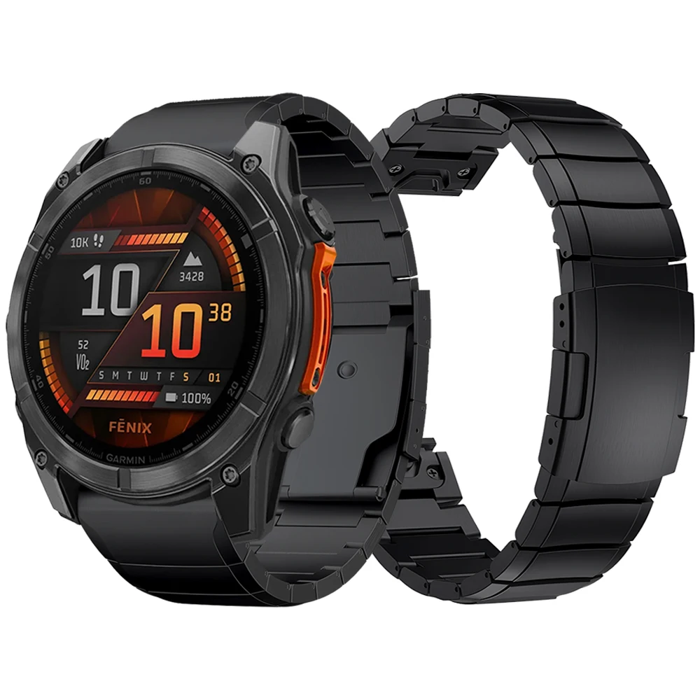 Металлический ремешок QuickFit для Garmin Fenix 8 E 47 мм 51 7X 6X 5 Plus/Epix Pro/Tactical X/MARQ