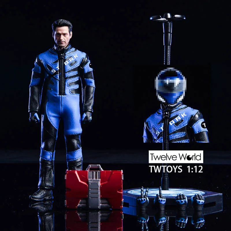 

TWTOYS TW1915 1/12 Scale MK5 Racing Suit Tony Model 6" Mini Action Figure Full Set Toys for Fans Collections Gift