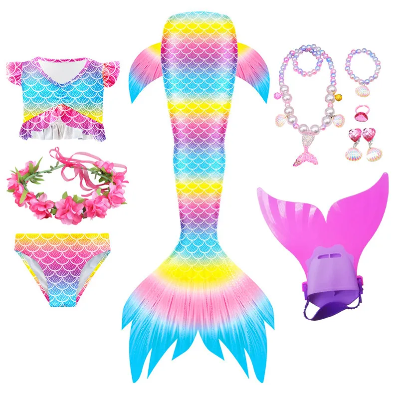 Детский женский костюм Русалочки пляжная одежда для косплея Хэллоуина |