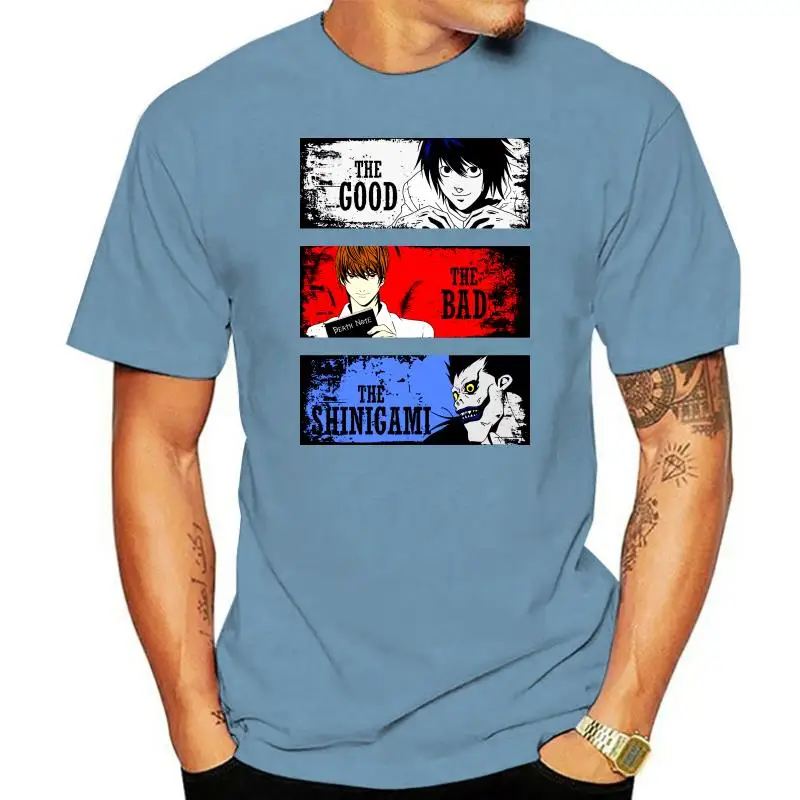 

Футболка с надписью «Death Note», мужской топ с рисунком из аниме «The good the bad» и «the shinigami», Мужская футболка для взрослых, бесплатная доставка