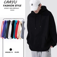caayu hoodies mens and wonens 2022 solid colorful sweatshirt japanese streetwear harajuku black hip hop casual oversized hoodies
