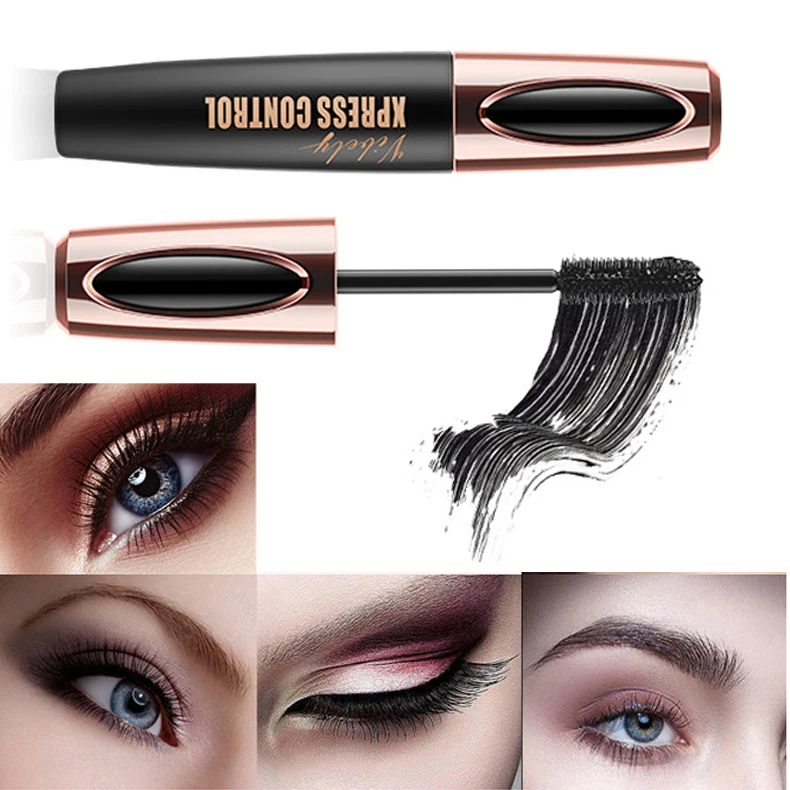 

4D Silk Fiber Lashes Eyelash Mascara Quick Dry Waterproof Rimel Maquiagem Thick Lengthening Eyelash Extension Mascara