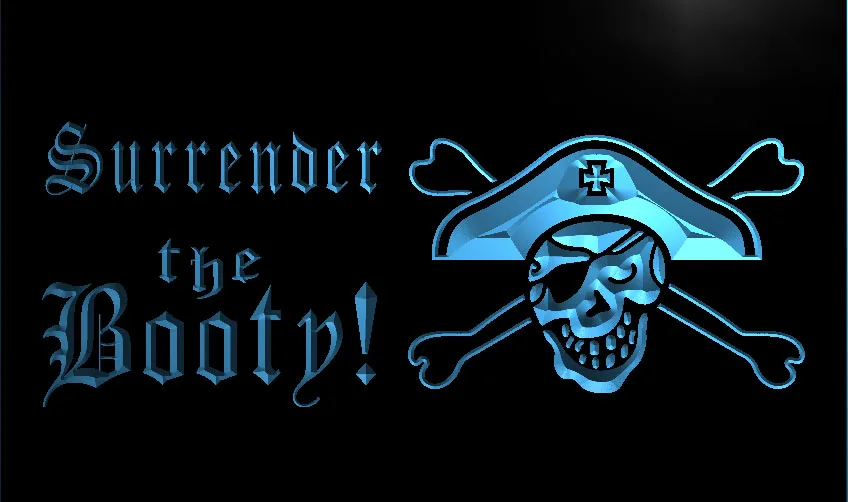 

Surrender The Booty Pirate Led Light Signs