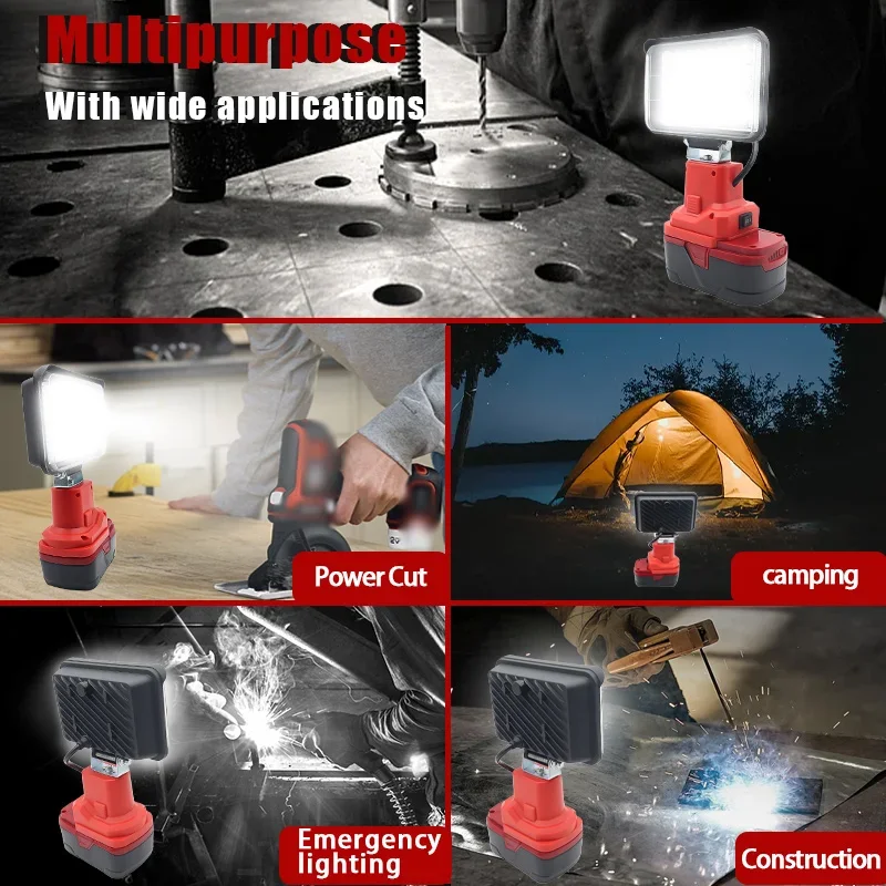 Светодиодный сигнальный рабочий фонарь фонарик электрический прожектор