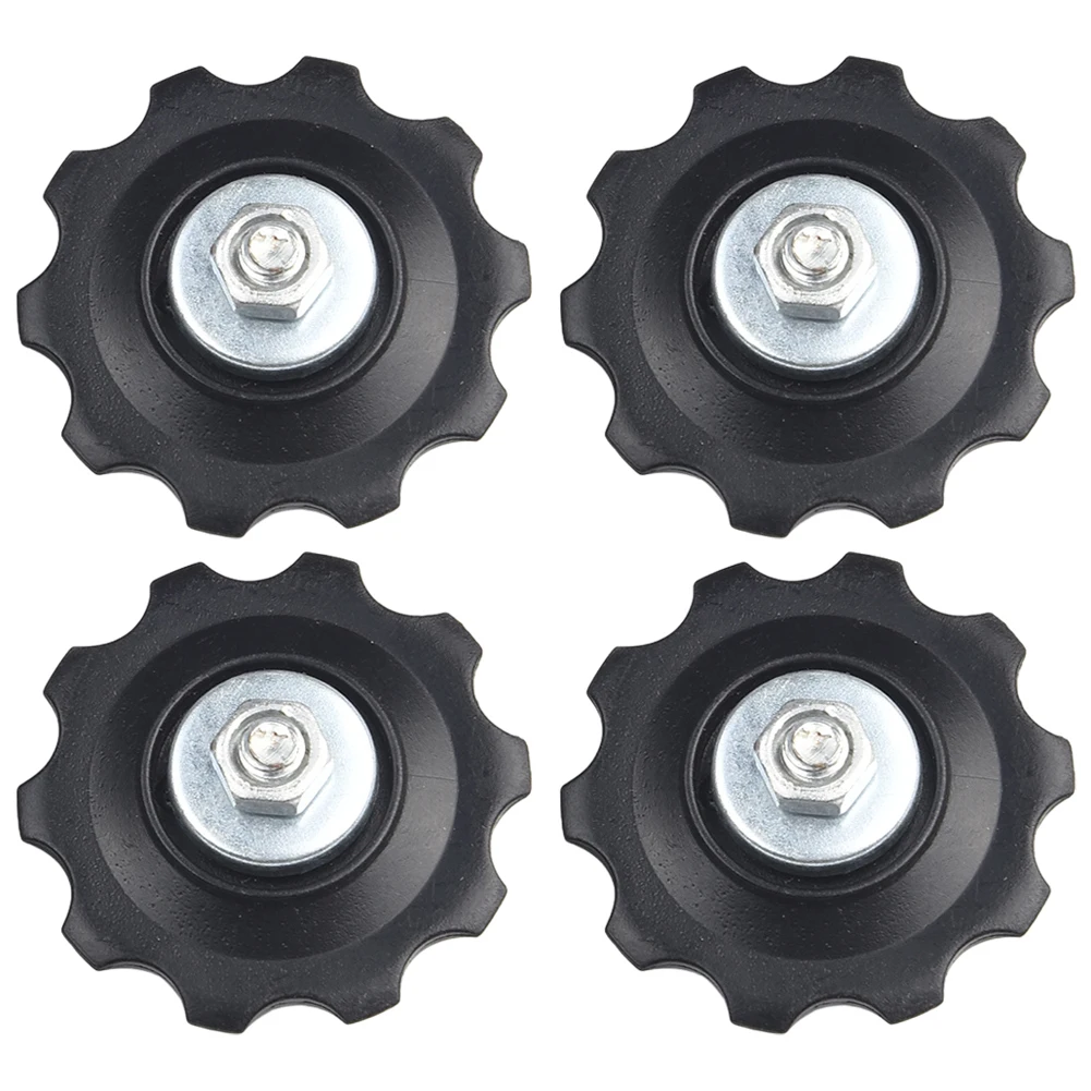Фото Велосипедные колеса 4 * направляющие колеса шестерня черный MECH DERAILLEUR (пара) пластиковый задний переключатель 10 т 15 г простой в использовании №2