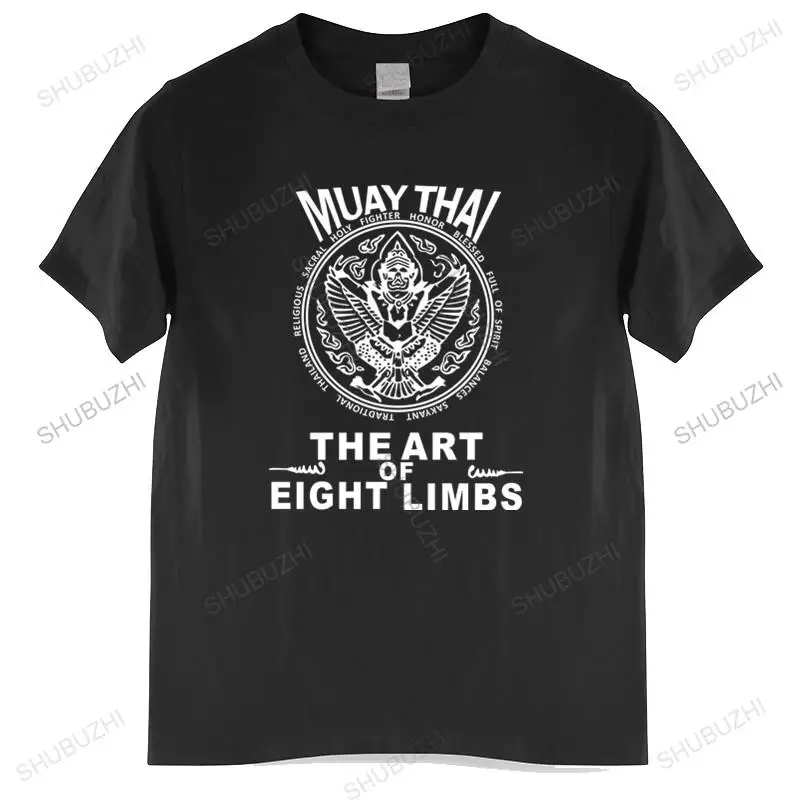 Мужская летняя хлопковая футболка свободные топы модная Garuda Muay Thai мужская