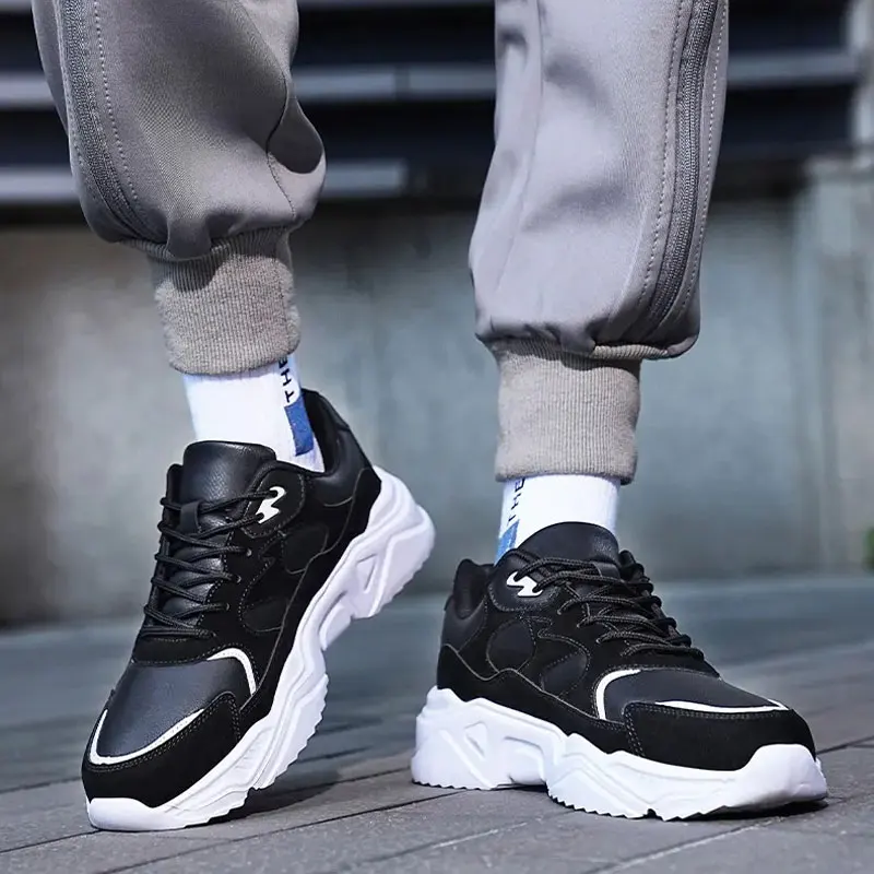 Winter Fashion Trend Men's Sports Shoes Comfortable Thick Sole Casual Sneakers Outdoor Anti Skid Wear-resistant Running Shoes