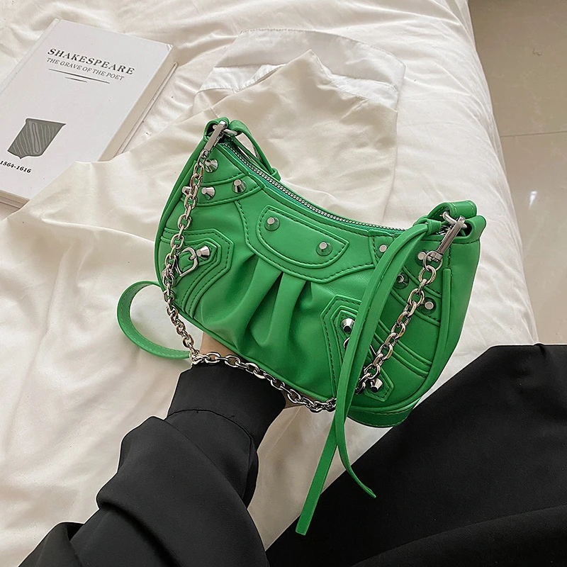 

Роскошная Брендовая женская сумка на плечо высокого качества 2022, трендовые женские кошельки с заклепками, сумки через плечо, женская новая ...