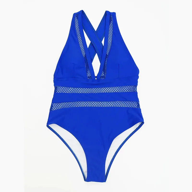 Полностью открывающийся сетчатый купальник Hollow Sexy Mesh Swimwear Bodysuit Women One Piece Swimsuit Tankini Push Up Monokini Bathers Bathing Suit Bikini Woman Beachwear.
