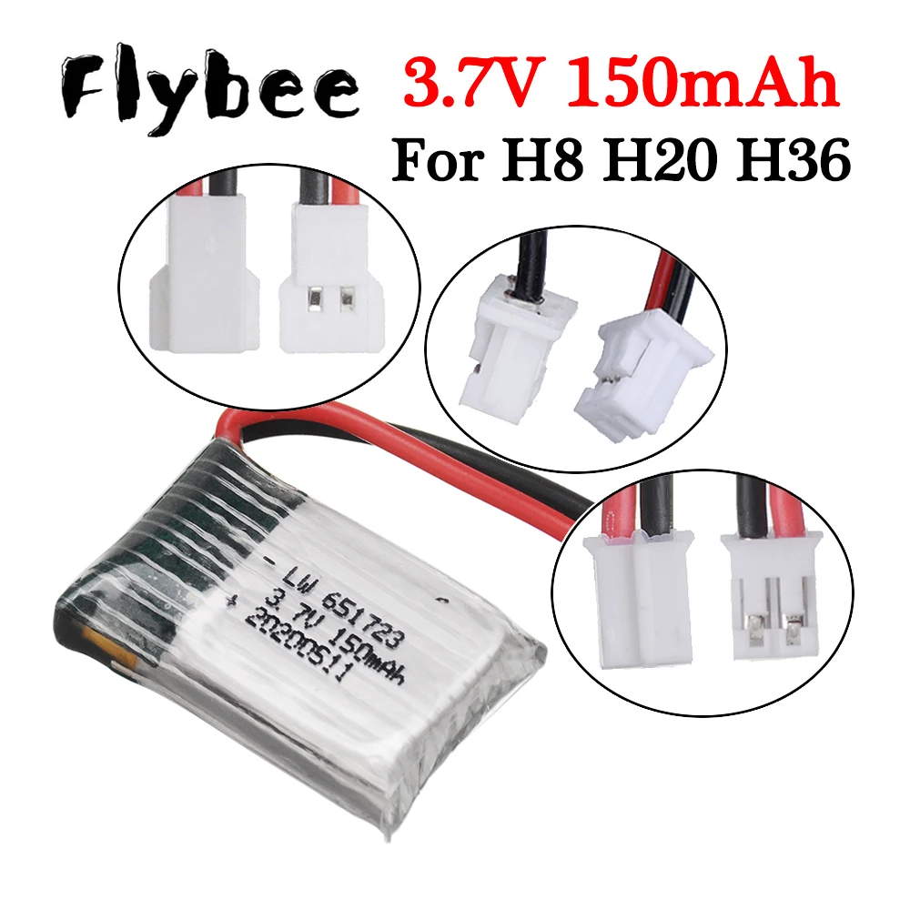 Литий-полимерный аккумулятор 3,7 в 150 мАч для H36 NH010 F36 E010 E010C для U839 H20 S8 M67 927 H8 для Syma x2 для Nihui U207, запасные части для радиоуправляемого дрона