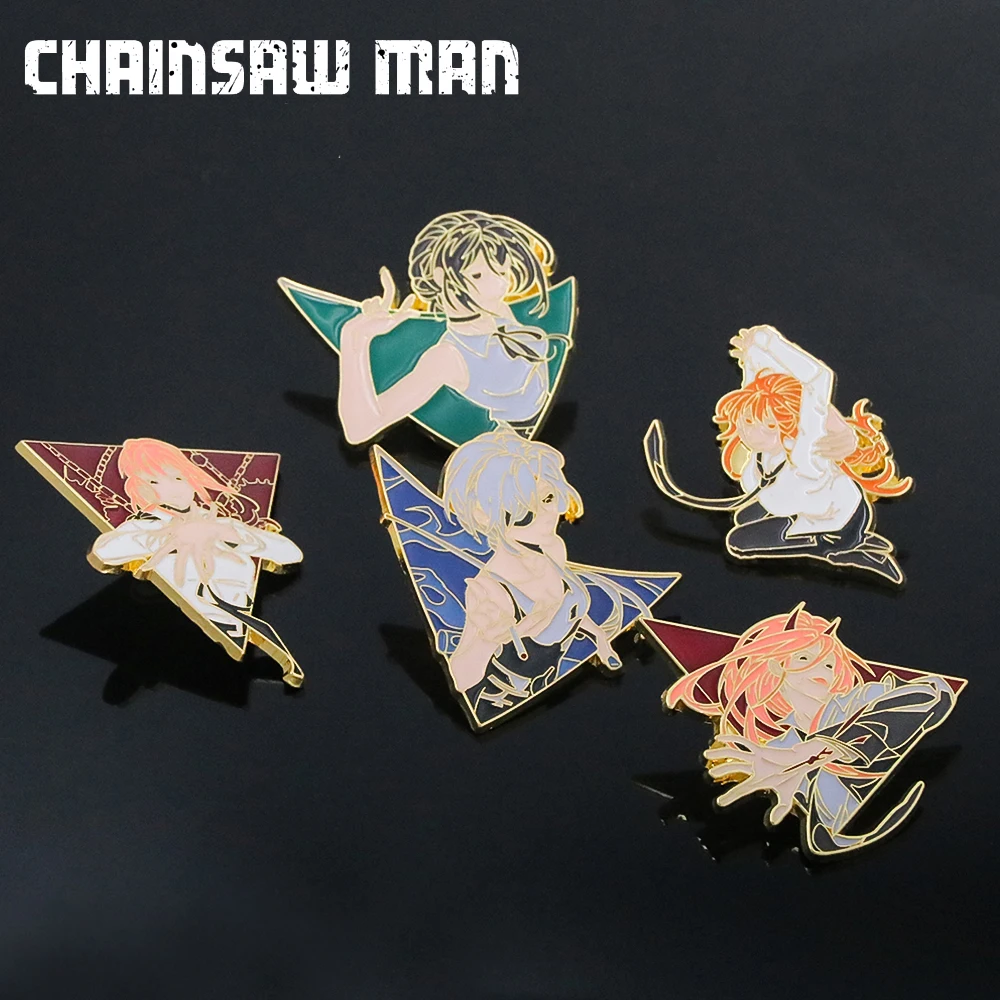 

Anime Chainsaw Man Enamel Pins Brooch Makima Power Himeno Reze Figure Badge Brooches Backpack Lapel Pin Jewelry
