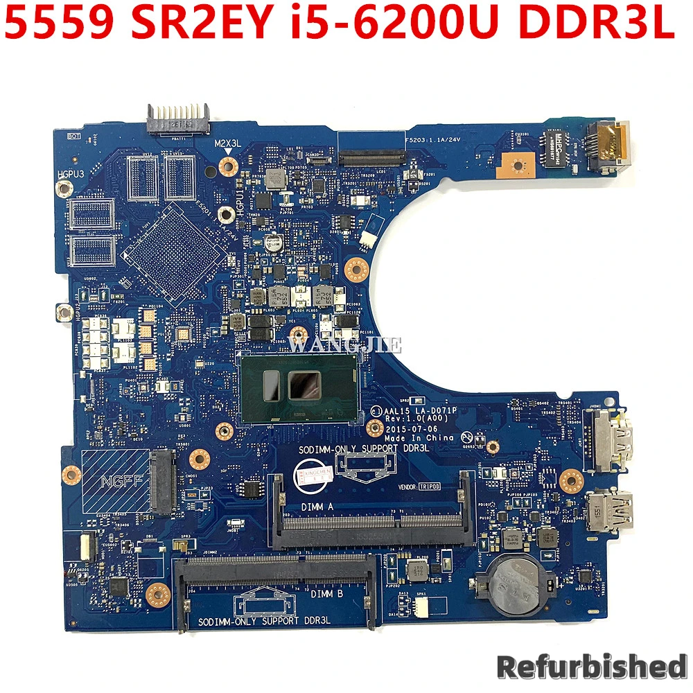 CN-0FV59D 0FV59D FV59D LA-D071P     DELL 5559   SR2EY i5-6200U DDR3L 100%  