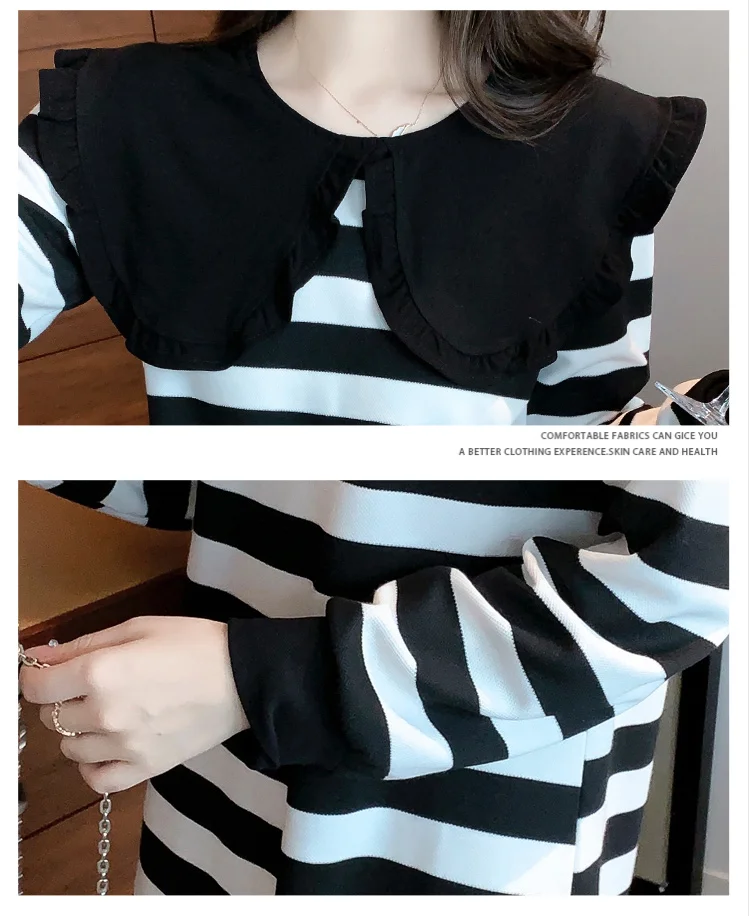 Платье женское с длинным рукавом и воротником-куклой bd791