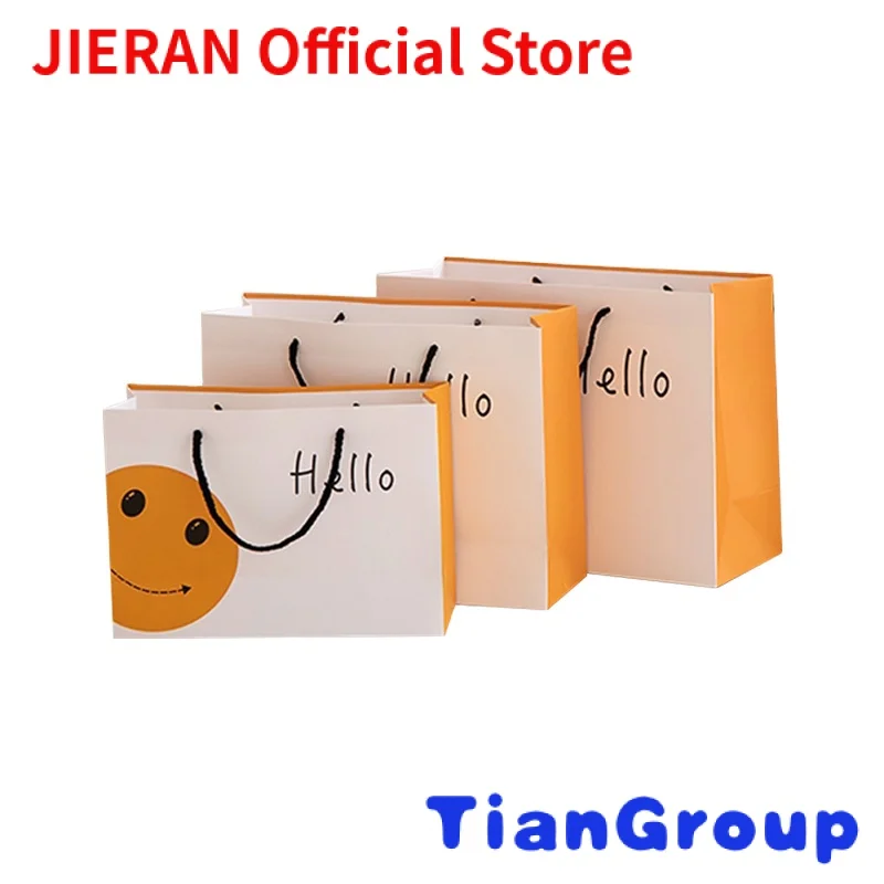 

China Manufacturer Ecofriendly Smiley Design Children Gift Bag Custom Logo Promotional Shopping Packing Paper Bags