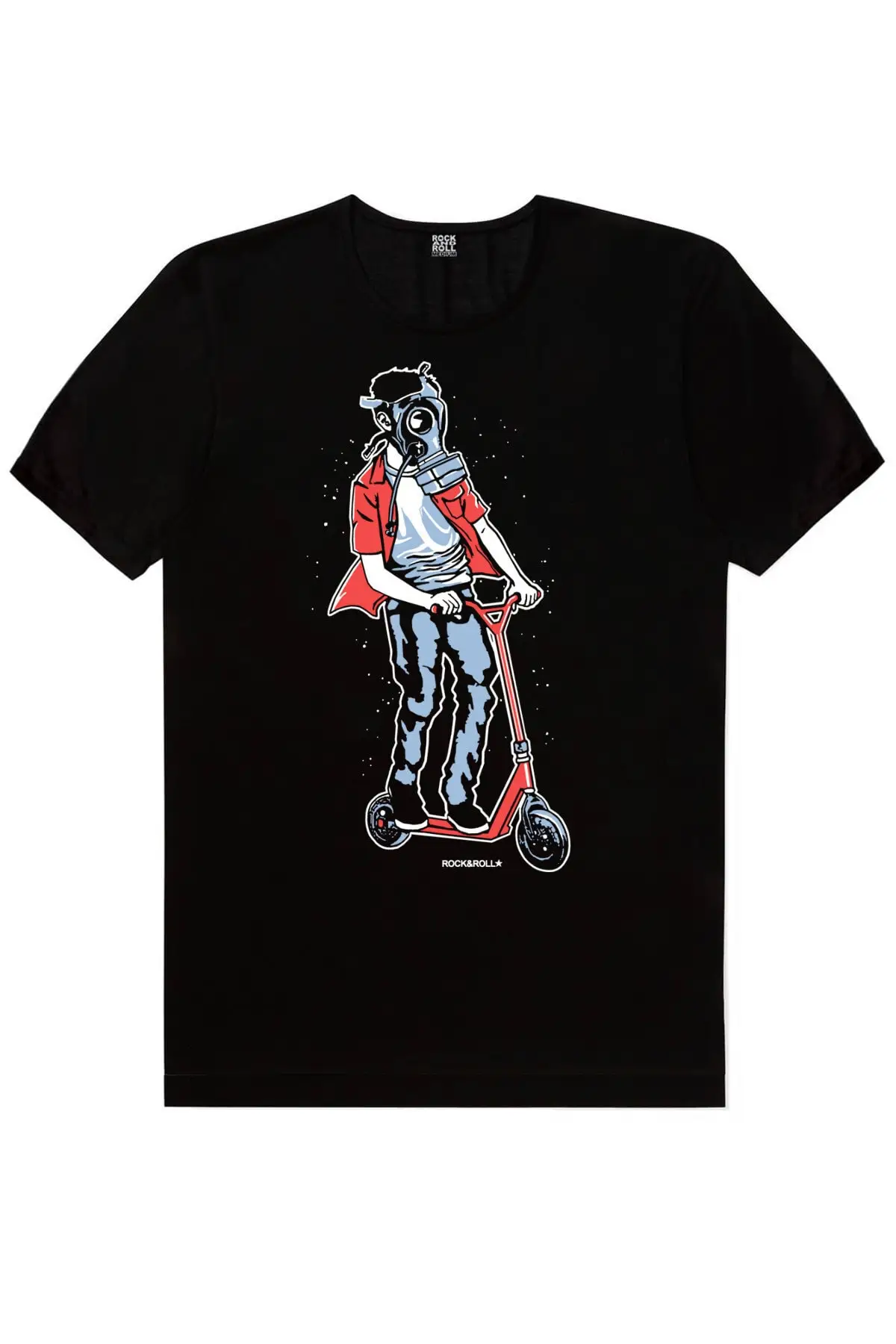 

2021 New Fashion Men's Black Scooter Boy Short Sleeve T-shirt Quality cotton combed fabric comfortable and stylish