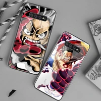 hot passion anime one piece luffy phone case tempered glass for samsung s20 ultra s7 s8 s9 s10 note 8 9 10 pro plus cover