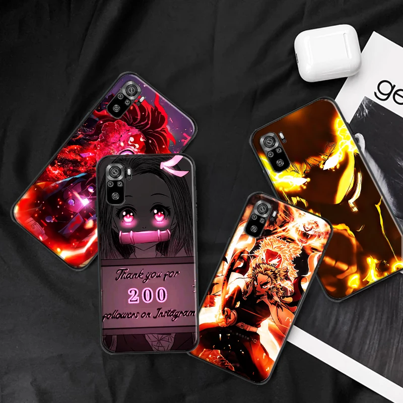 

Japan Anime Demon Slayer Kamado Tanjirou Nezuko Phone Case For Xiaomi Redmi 9 9i 9AT 9T 9A 9C 10X 4G 5G Note 10 10T 5G Cover