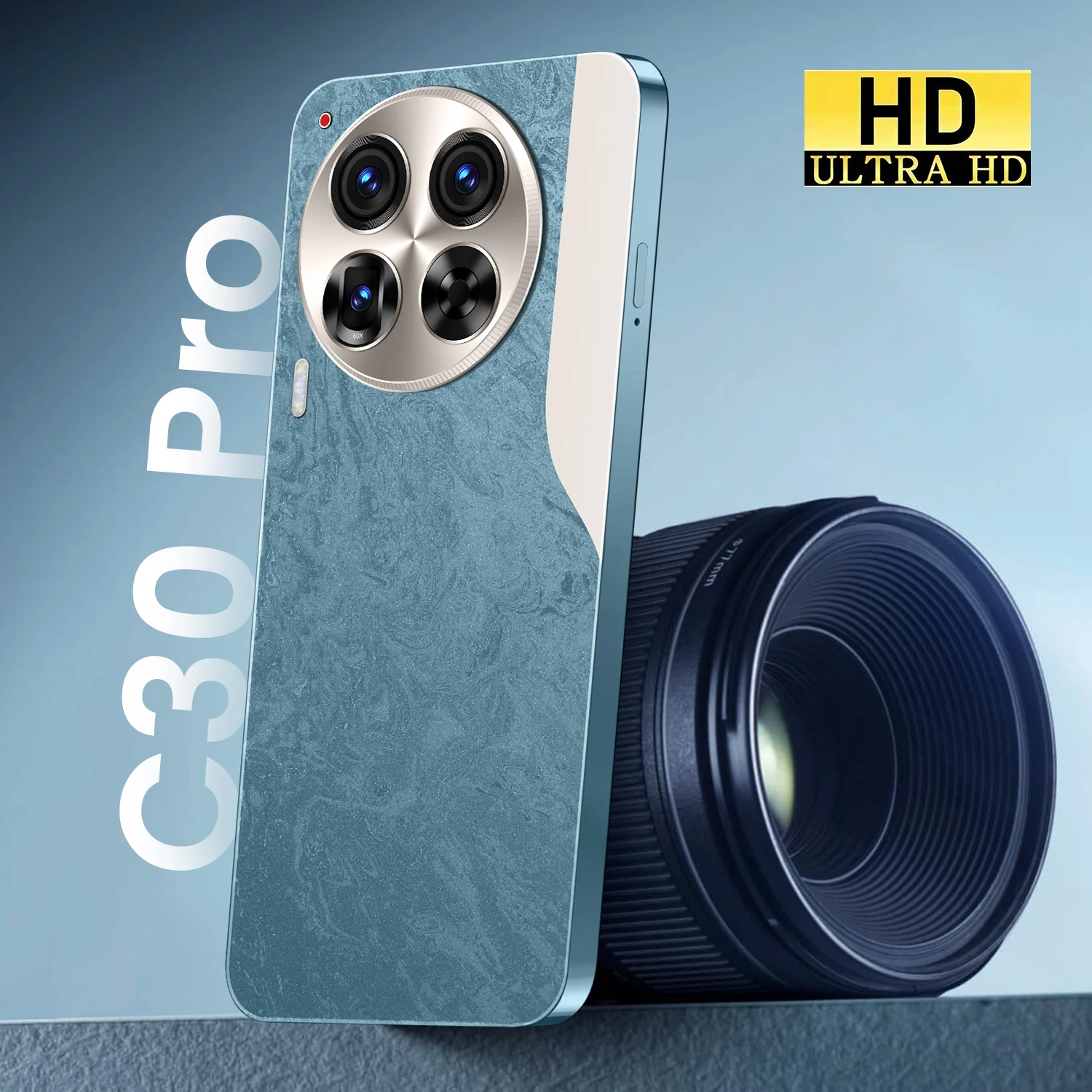 C30 Pro Смартфон Ultimate 7.3 с полным дисплеем Android 5G памятью 16 ГБ ОЗУ 1 ТБ и 10-ядерным