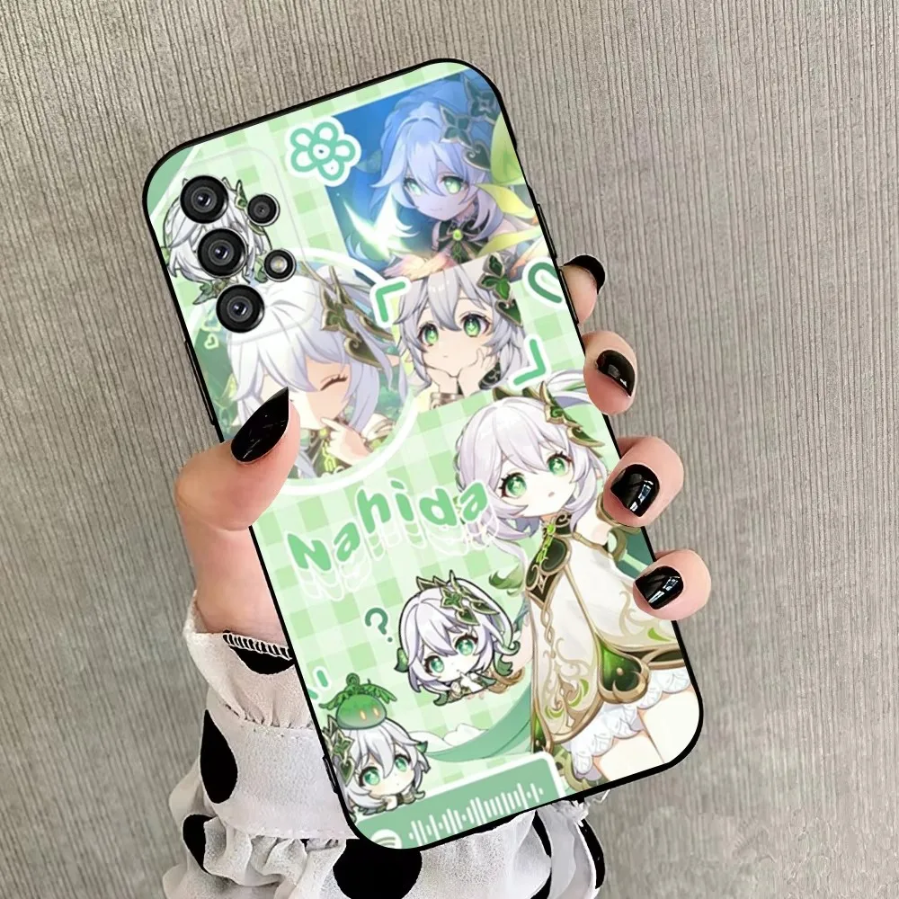 Чехол для телефона G-Genshin Impact Nahida Samsung Galaxy A20 A21s A22 A31 A32 A52 A53 A72 73 A80 A91 Мягкий черный