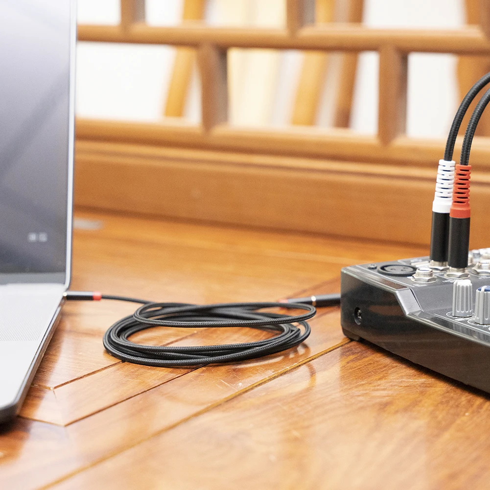 Аудиокабель с переходником 3 5 мм на 6 35 переходник гнездом штекер 0 м Аудиокабели