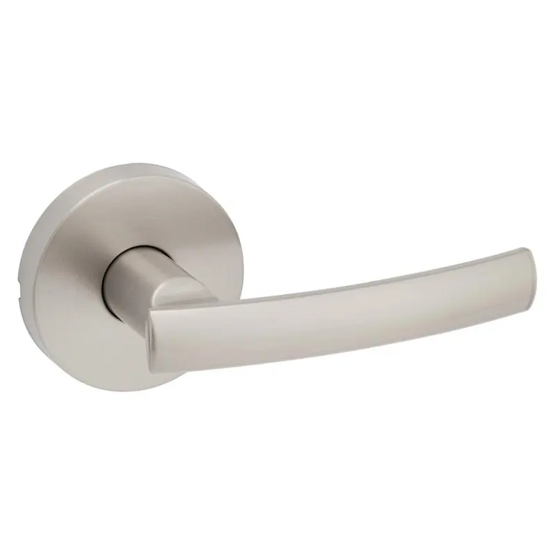 

Passage Lever Door Handle Set with Round Rose in Satin Nickel Drawer knob Brass handles for cabinet Kitchen accessory Furniture