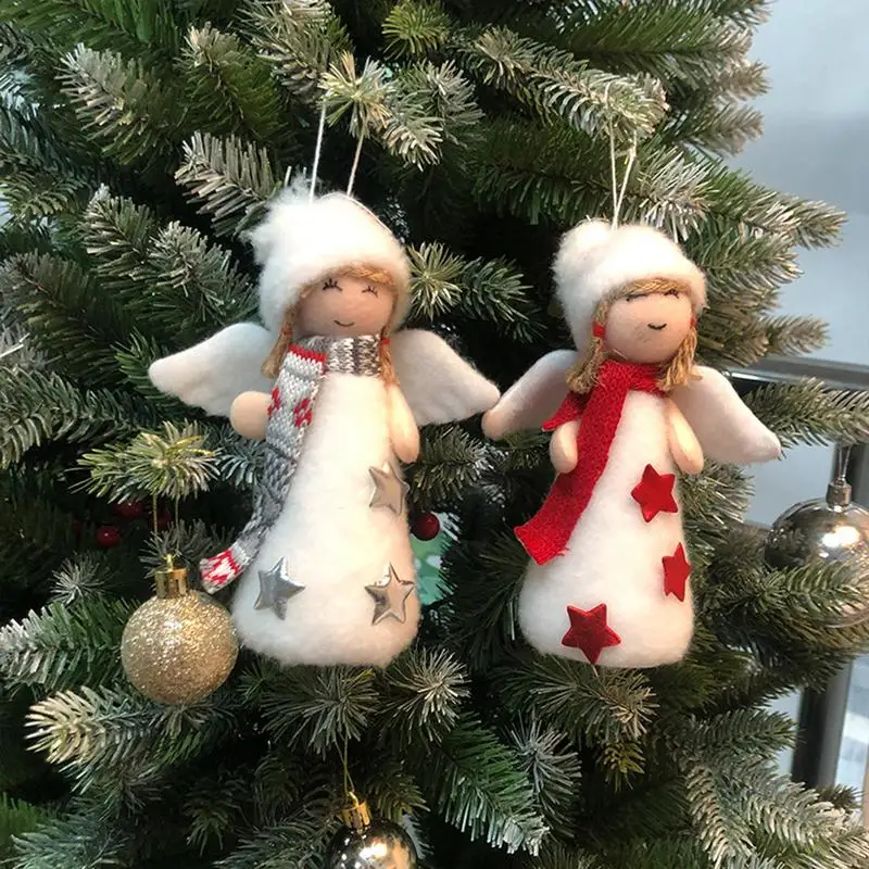 

Christmas Tree Topper Angel Doll New Year Doll Tree Decor Christmas Plush Angel Pendant Angel Dolls Xmas Tree Pendants Ornaments