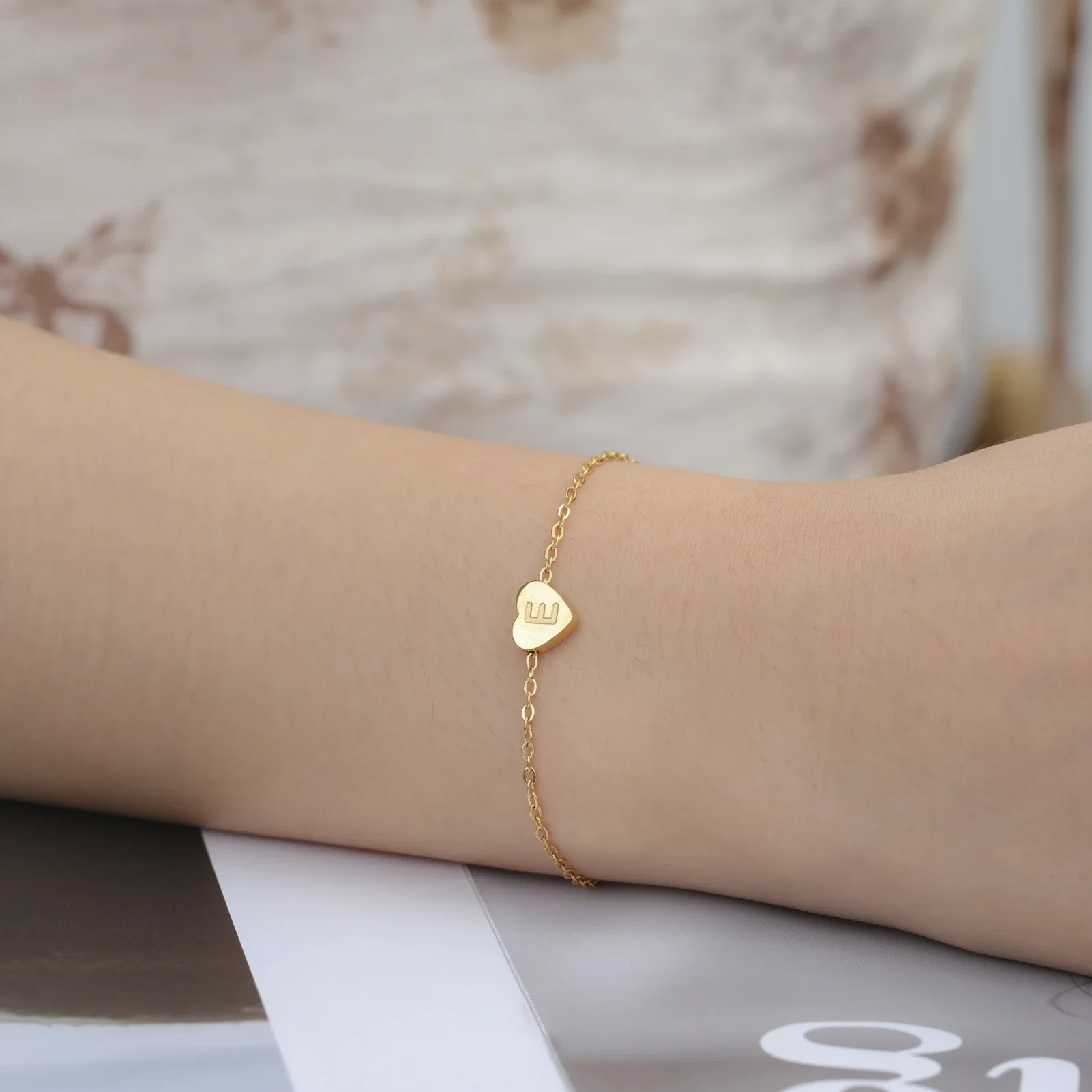 Браслет Teamer сердечком из нержавеющей стали