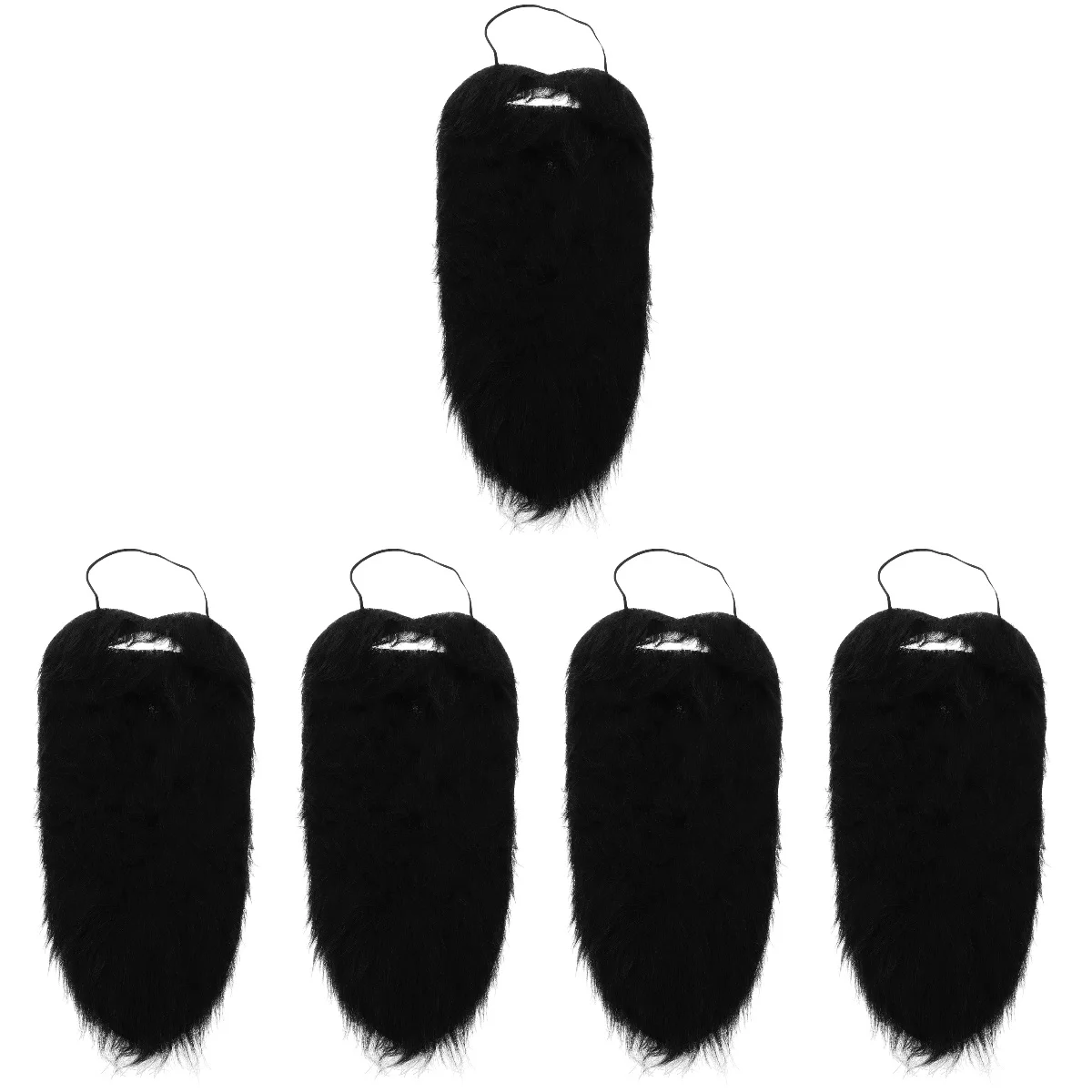 

5pcs Plush Fake Beard Stage Performance Mustache Supply Party Supply