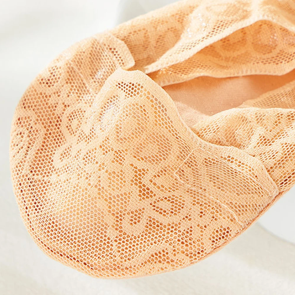 Women Girl Silica Gel Lace Boat Sock 5Pairs Fashion Sexy Invisible Cotton Sole Non-slip Breathable Slippers Cute Ankle Sock Gift