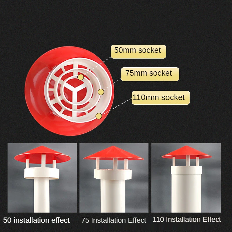 Ceiling Ventilation Exhaust System Hardware PVC roof air vent grille round ducting ventilation cover Weather proof Vent Cap Wall |