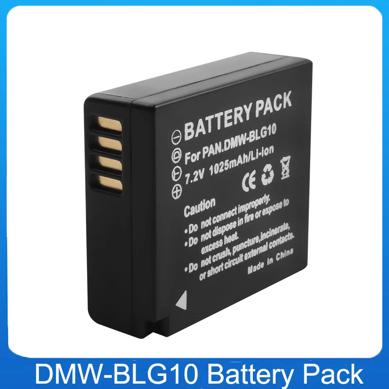 

1025mAh DMW-BLG10 DMW-BLE9 DMW BLG10 BLE9 Battery for Panasonic LUMIX GF5 GF6 GX7 LX100 GX80 GX85, DMW-BLE9 BLG10 BLG10E BLG10PP