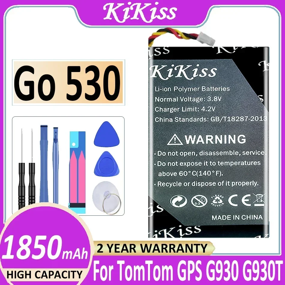 Аккумулятор KiKiss 1850 мАч для TOMTOM GPS G930 G930T A8 MP3 MP4 MP5 E Book Go 530 Live 630 630T 720 730T Bateria