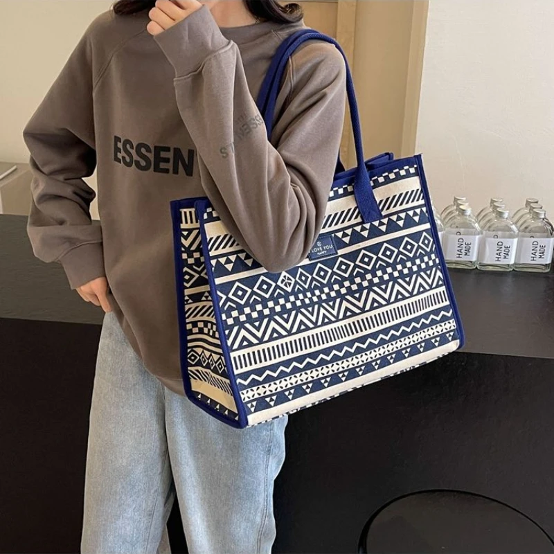 Летняя модная вместительная сумка для поездок Холщовая Сумка ручной клади