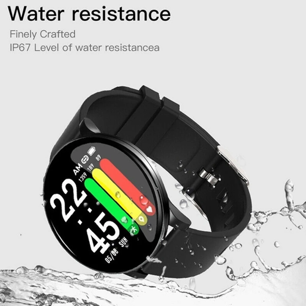 

Round Full-Touch Smart/Fitness Watch W8 Sport SmartWatch Bracelet Round Bluetooth Waterproof Men Women Fitness Tracker Wristband