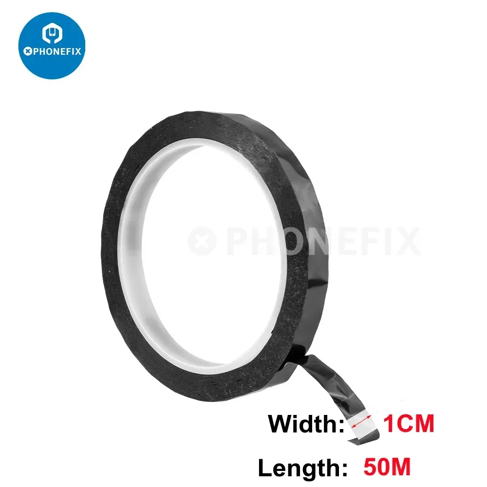 Лента 50 м, сильная клейкая черная лента, устойчивая к высоким температурам, лента для ремонта аккумулятора iPhone