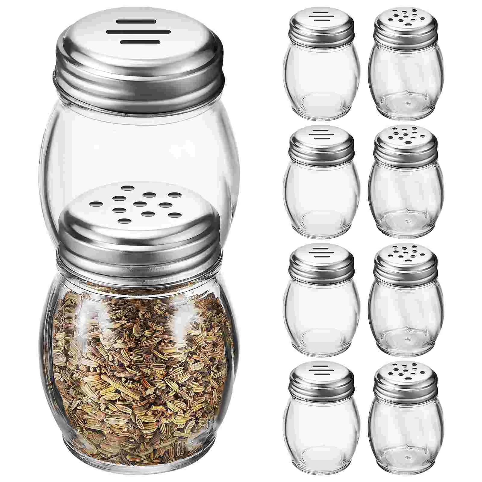 

Condiment Bottles Salt Pepper Container Glass Jar Shakers Seasoning Containers Spice Jars Set