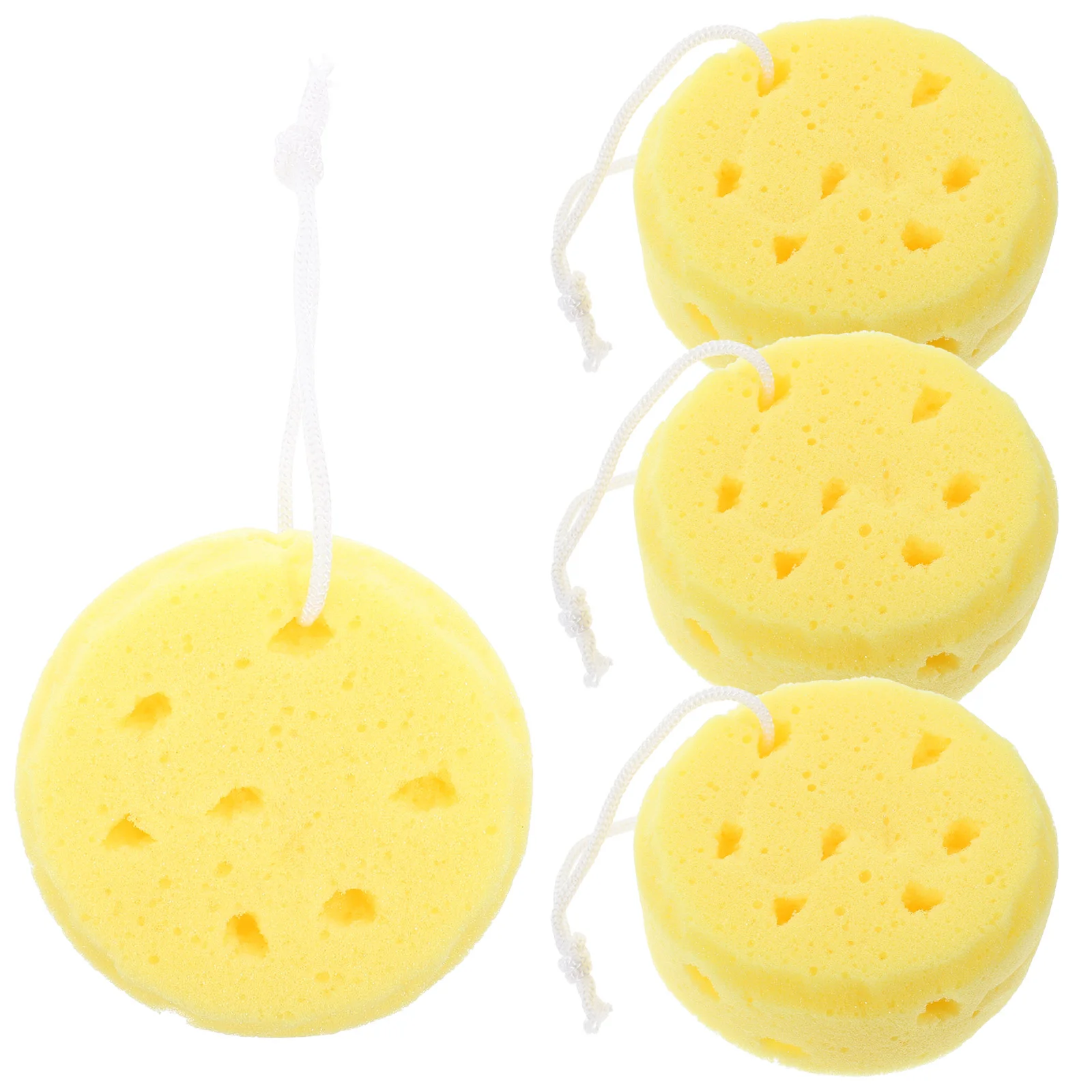 

4 Pcs Baby Bath Essentials Round Sponge Shower Sponges Women Display Items Showing Accessories Exfoliating Body Miss