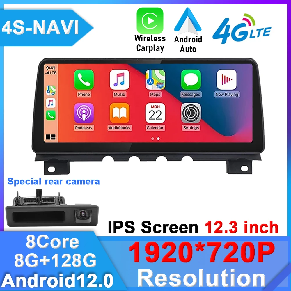 

12.3'' Android 12 For BMW 7 Series F01 F02 CIC NBT System Car Multimedia Wireless Carplay IPS Screen Navigation Stereo WIFI DSP