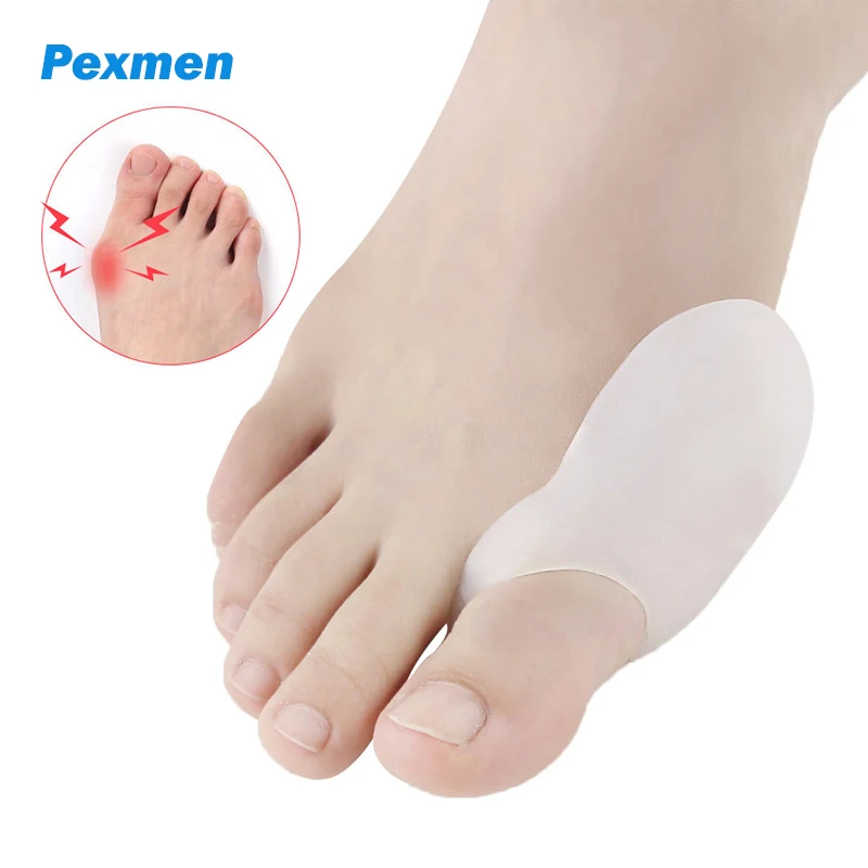 

Pexmen 2Pcs/Pair Gel Bunion Guards Big Toe Protector Cushions and Protects for Relieve Pain from Friction Rubbing and Pressure