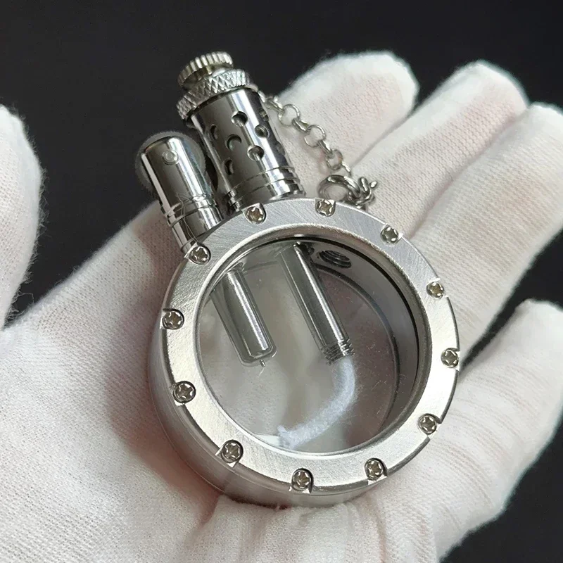 Портативная круглая керосиновая надувная зажигалка ручной работы бензиновая из