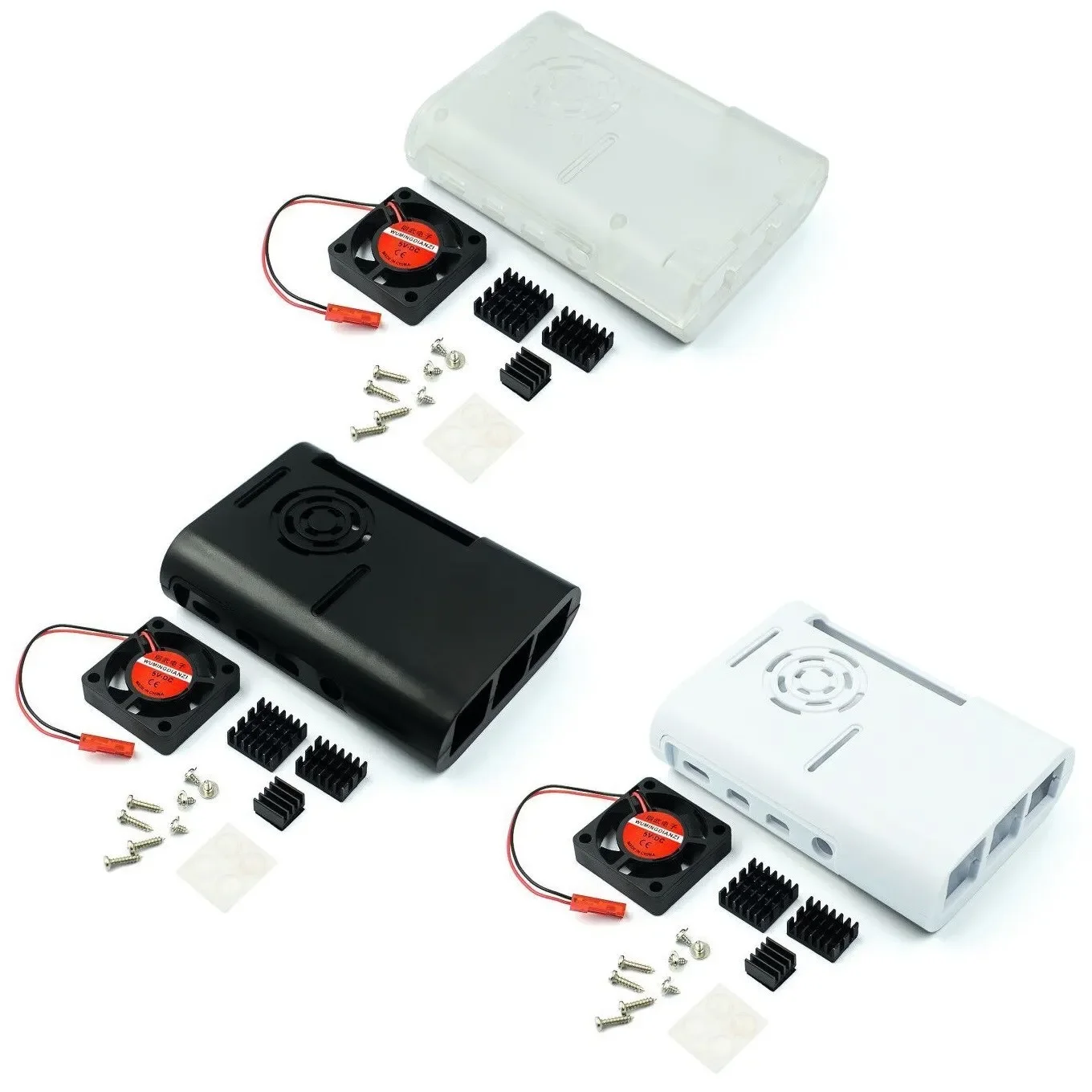 Для Raspberry Pi 4B литой корпус из АБС-пластика с черно-белым вентилятором рассеивания