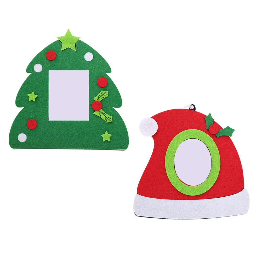 

Christmas Photo Frame Ornament Picture Frames Decor Ornaments Hangingpendant Table Festival Wall Mount Creative Cute Hat Santa