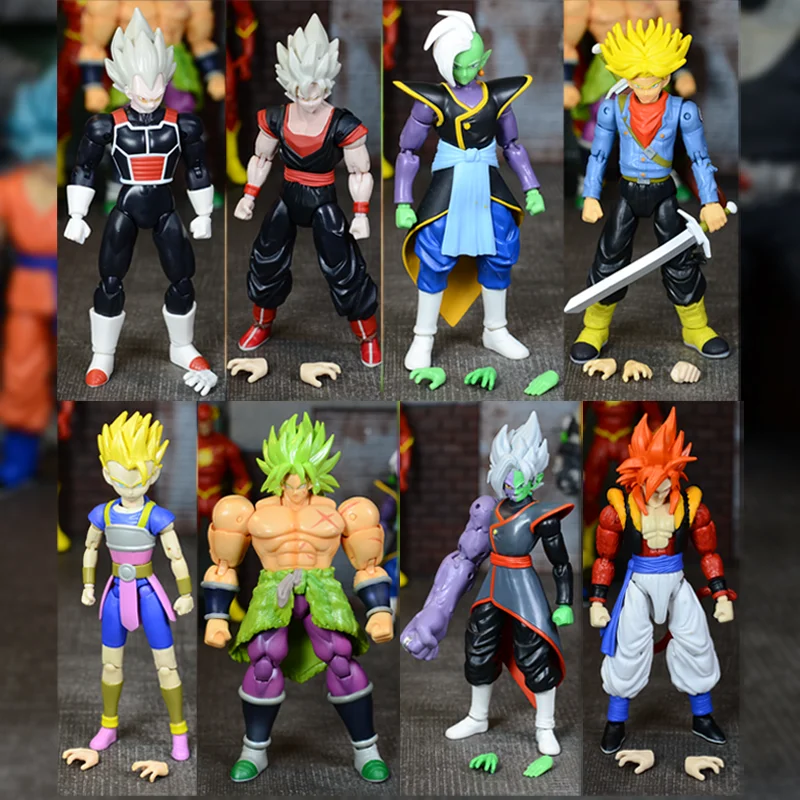 

Anime Dragon Ball Z Action Figure Toy Vegeta Son Goku Gohan Broli Gogeta Zamasu Figurine SHF Movable Model Gift for Children