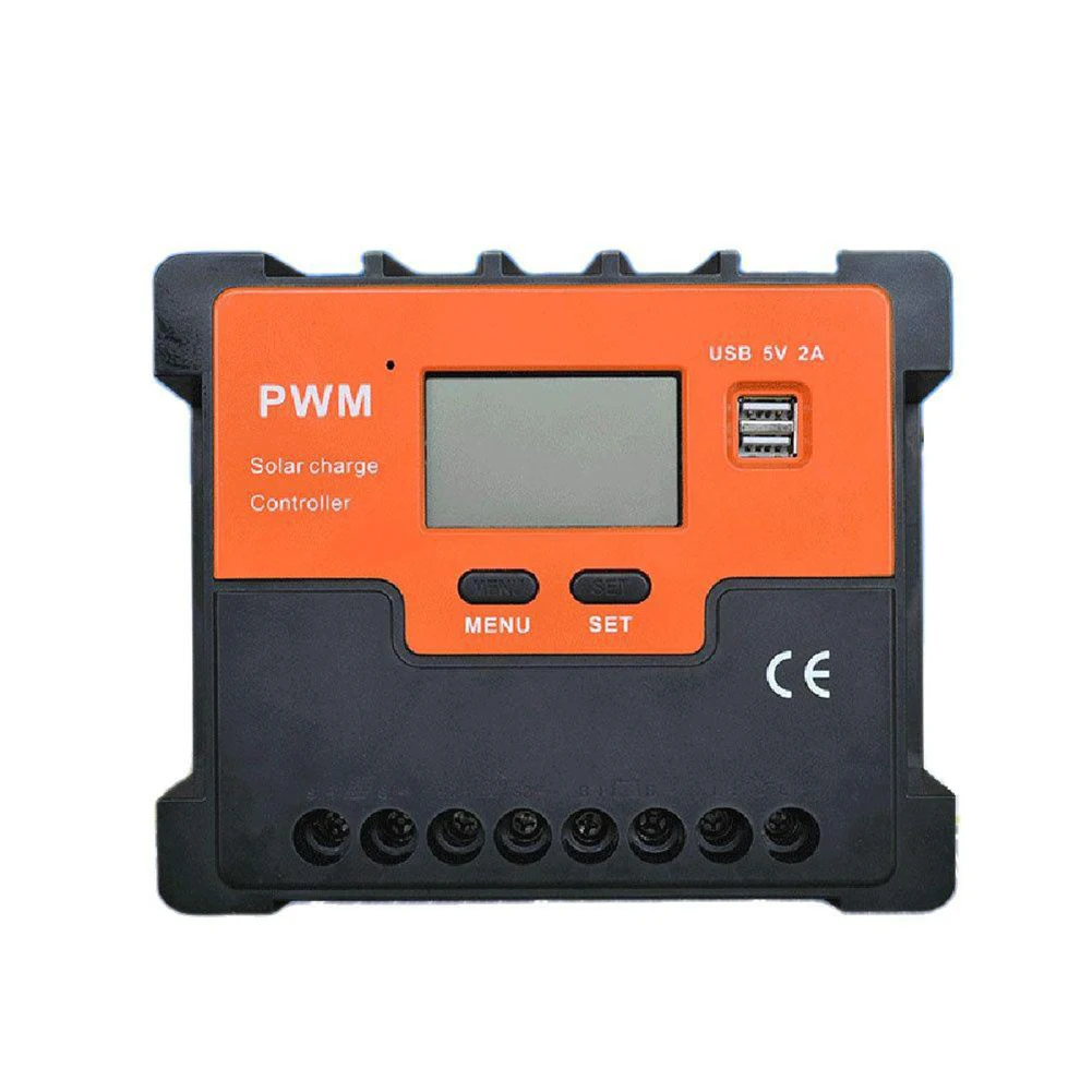 

Solar Charge Controller 12V 24V Dual Solar Panel PWM Solar Charge Discharge Controller Automatic Function Controller